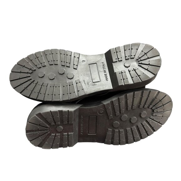 Valentino By Mario Valentino Marti Leather Black Combat Boots Women's, Sz 9 NWOB - Picture 9 of 9